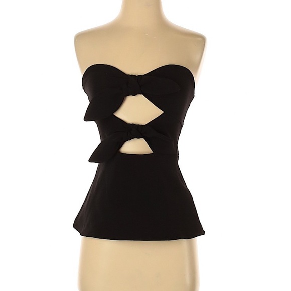 Express Tops - Express Black Bow Tube Top